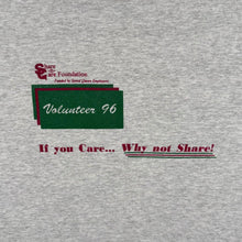 Load image into Gallery viewer, Vintage 90's Platinum Plus "If You Care Why Not Share" Graphic Grey Single Stitch T-Shirt