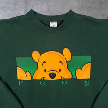 Load image into Gallery viewer, Vintage The Disney Store "Pooh" Winnie The Pooh Green Crewneck Sweatshirt