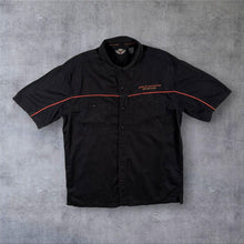Load image into Gallery viewer, Harley Davidson MotorClothes Mechanic Shirt Mens M Black Embroidered Biker