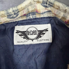 Load image into Gallery viewer, Vintage 90s IOU Plaid Quilted Overshirt Jacket Geometric Grunge Shacket Large XL