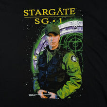 Load image into Gallery viewer, Vintage Stargate SG-1 (2000) "Jack O'Neill" Sci-Fi TV Show Graphic Black T-Shirt