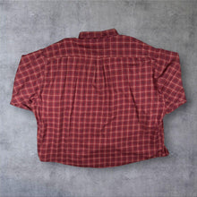 Load image into Gallery viewer, Burberry London Shirt Mens 5XL 5X Red Plaid Check Made in USA Cotton Vintage