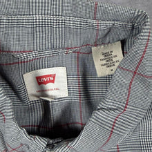 Load image into Gallery viewer, Levi's Grey Red White Check Long Sleeve Cotton Button-Down Shirt