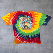 Load image into Gallery viewer, Anvil "Brew Thru" Outer Banks USA Tourist Multi Colour Tie Dye Cotton T-Shirt
