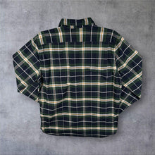 Load image into Gallery viewer, Levi's Navy Green White Yellow Check Long Sleeve Cotton Shirt