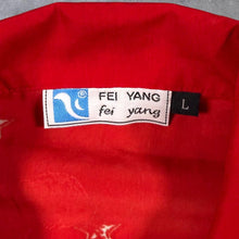 Load image into Gallery viewer, Vintage Fei Yang Goth Y2K Skull Crossbones Stars Patterned Red Short Sleeve Shirt