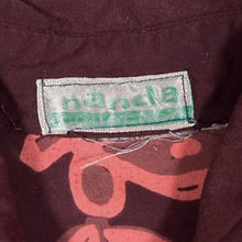 Load image into Gallery viewer, Vintage Nanda Collection Hawaiian Pattern Burgundy Maroon Short Sleeve Shirt