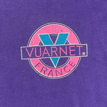 Load image into Gallery viewer, Vintage 90's Vuarnet France Logo Spellout Faded Purple Graphic Single Stitch T-Shirt