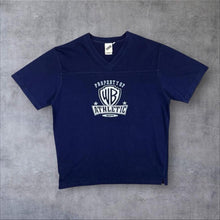 Load image into Gallery viewer, Vintage Warner Bros (2002) "Atheltic Dept." Embroidered Logo Spellout V-Neck T-Shirt