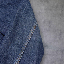 Load image into Gallery viewer, Lee Storm Rider Denim Jacket Mens M Blue Sherpa Lined Trucker Western Workwear