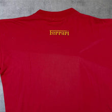 Load image into Gallery viewer, Vintage Ferrari T Shirt Red 1996 F1 Shield Logo Faded 90s Distressed