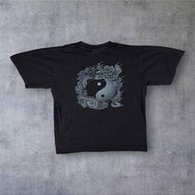 Load image into Gallery viewer, Y2K REO Rock Of The T-Shirts Dragon Yin Yang T Shirt L Double Sided Tattoo