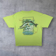 Load image into Gallery viewer, Reel Legends Fishing Fish Wildlife Graphic Lime Green Cotton T-Shirt