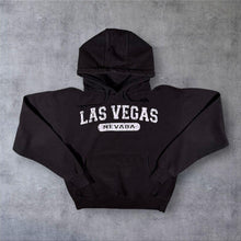 Load image into Gallery viewer, Las Vegas Nevada USA Tourist Spellout Graphic Black Hoodie