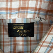 Load image into Gallery viewer, Vintage 70's Montgomery Ward Cowboy Western Check Long Sleeve Popper Shirt