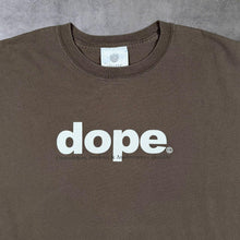 Load image into Gallery viewer, Vintage Dope Skateboards Classic Spellout Graphic Faded Brown Cotton T-Shirt
