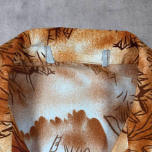 Load image into Gallery viewer, Vintage Goth Y2K Tiger Patterned Graphic Orange Viscose Blend Short Sleeve Shirt