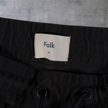 Load image into Gallery viewer, Folk Clothing Trousers Mens M Black Cotton Twill Tapered Drawstring Elastic Waist