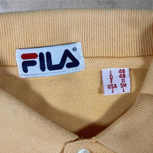 Load image into Gallery viewer, Early 00's FILA Classic Embroidered Mini Logo Yellow Long Sleeve Polo Shirt