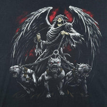 Load image into Gallery viewer, Gothic Fantasy Angel Of Death Dogs Graphic Black Cotton T-Shirt