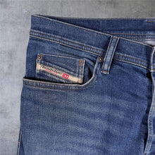 Load image into Gallery viewer, Diesel Tepphar Jeans Mens W32 Blue Slim Carrot Tapered Distressed Denim