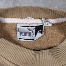 Load image into Gallery viewer, Vintage Puma Embroidered Big Logo Beige Brown Distressed Sweatshirt