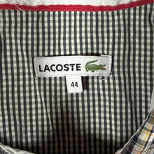 Load image into Gallery viewer, Lacoste Mini Logo Black White Multi Check Long Sleeve Cotton Blouse Shirt