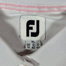 Load image into Gallery viewer, FootJoy Classic Basic White Polyester Spandex Golf Sports Polo Shirt Top