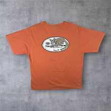 Load image into Gallery viewer, Early 00's Kangaroo Poo Surf Wax Surfer Y2K Skater Graphic Faded Orange Cotton T-Shirt
