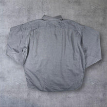 Load image into Gallery viewer, Vintage Lacoste Mini Pocket Logo Grey Cotton Long Sleeve Button-Down Shirt