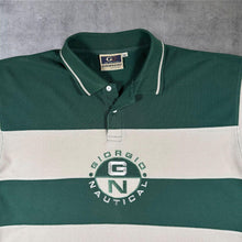 Load image into Gallery viewer, Vintage Giorgio By Local Boyz Nautical Polo Shirt Mens XL Green Cream Striped