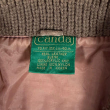 Load image into Gallery viewer, Vintage Canda C&A Real Leather Suede Knit Cardigan Brown 80s 90s Size 40 Small