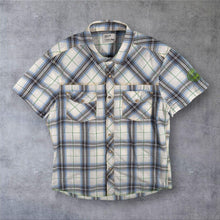 Load image into Gallery viewer, Meltin' Pot Womens XL Western Plaid Shirt Pearl Snap Short Sleeve Y2K