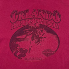 Load image into Gallery viewer, Harley Davidson "Orlando" USA Biker Tourist Spellout Graphic Burgundy T-Shirt