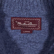 Load image into Gallery viewer, Vintage Marlboro Classics Mini Logo Blue 1/4 Zip Wool Blend Knit Jumper