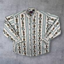 Load image into Gallery viewer, Vintage Roper Cowboy Western Native American Aztec Patterned Long Sleeve Cotton Shirt