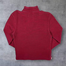 Load image into Gallery viewer, Weird Fish Mini Logo Classic Red Macaroni Knit 1/4 Zip Pullover Sweatshirt