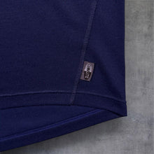 Load image into Gallery viewer, Vintage Adidas Three Stripe Mini Logo Navy Blue Polyester Short Sleeve V-Neck T-Shirt