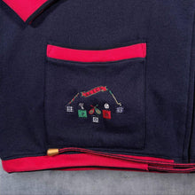 Load image into Gallery viewer, Vintage 90's Alice Sport Embroidered Tennis Motif Navy Blue Zip Hoodie