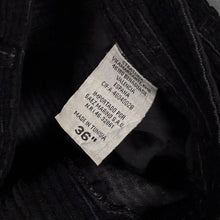Load image into Gallery viewer, Lois Jeans Mens Black Jumbo Corduroy Trousers W36 L32 Straight Leg Cords
