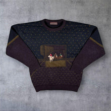Load image into Gallery viewer, Vintage 90's Peter Gribby Equestrian Graphic Acrylic Wool Blend Knit Jumper