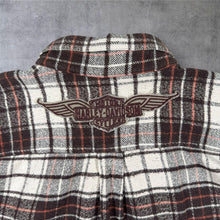 Load image into Gallery viewer, Harley Davidson Genuine MotorClothes Flannel Shirt XL Plaid Embroidered Biker