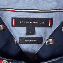 Load image into Gallery viewer, Tommy Hilfiger "Regular Fit" Crest Logo Pattern Long Sleeve Button-Down Cotton Shirt