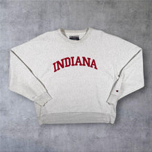 Load image into Gallery viewer, Vintage Champion "Indiana" College Embroidered Spellout Grey Crewneck Sweatshirt
