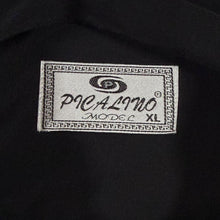 Load image into Gallery viewer, Vintage Picalino Model Western Style Embroidered Black White Long Sleeve Shirt