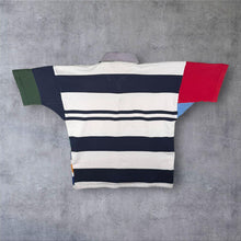 Load image into Gallery viewer, Vintage 90s Canterbury Of New Zealand Rugby Shirt XL Crazy Stripe CCC Big Logo
