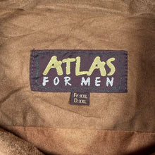 Load image into Gallery viewer, Early 00's Atlas For Men Cowboy Western Suede Effect Brown Tan Long Sleeve Shirt