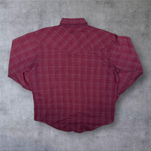 Load image into Gallery viewer, Vintage Plains Western Cowboy Red Check Long Sleeve Popper Shirt
