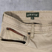 Load image into Gallery viewer, Orvis Classic Beige Straight Leg Regular Fit Cotton Chino Trousers