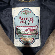 Load image into Gallery viewer, Vintage Allison Wingate Aztec Geometric Blanket Jacket Suede Collar 90s XL